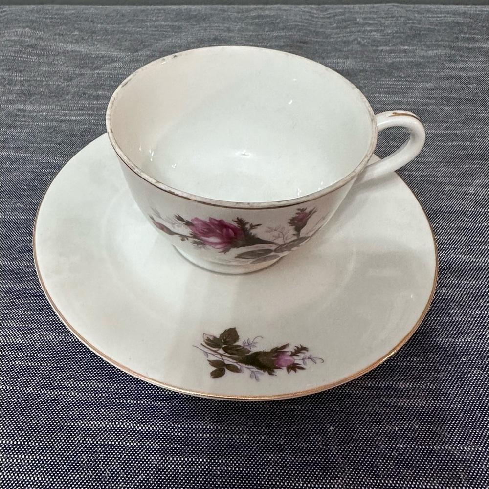 Vintage Miniature Teacup and Plate; Made in Japan